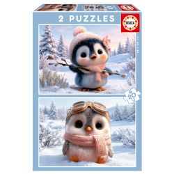 EDUCA CASSE-TÊTES 2X20 PIÈCES - MANCHOTS MIGNONS #20505